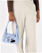 Mini Nylon Shoulder Bag - Embroidered Ballet Icons
