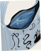 Mini Nylon Shoulder Bag - Embroidered Ballet Icons