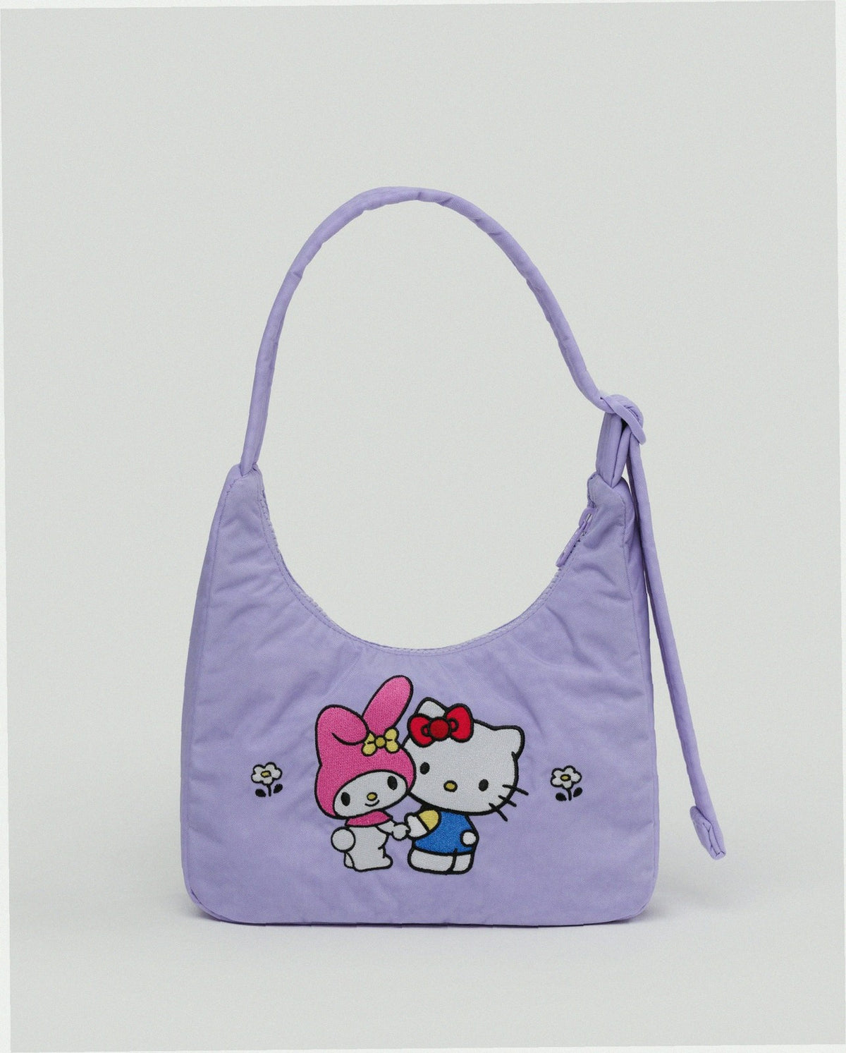 Mini Nylon Shoulder Bag - Embroidered Hello Kitty & My Melody