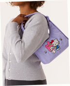 Mini Nylon Shoulder Bag - Embroidered Hello Kitty & My Melody