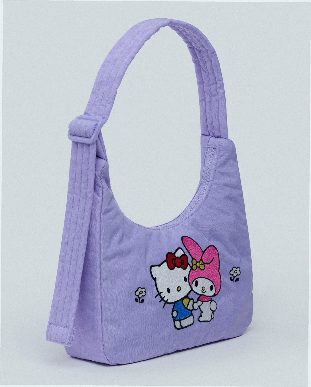 Mini Nylon Shoulder Bag - Embroidered Hello Kitty & My Melody