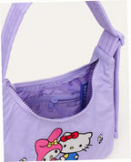 Mini Nylon Shoulder Bag - Embroidered Hello Kitty & My Melody