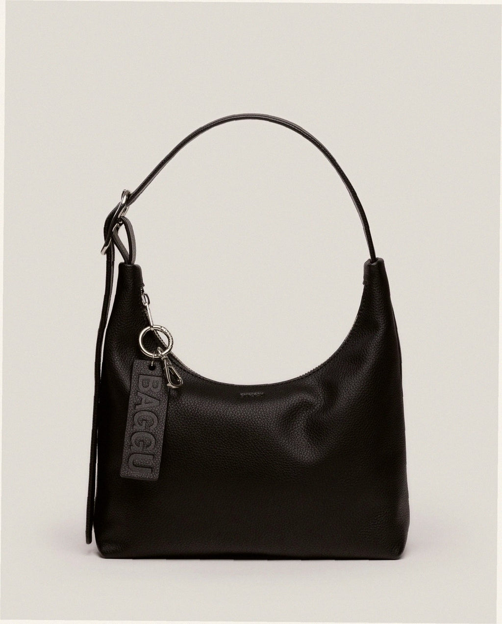 Mini Recycled Leather Shoulder Bag - Black