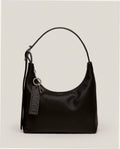 Mini Recycled Leather Shoulder Bag - Black