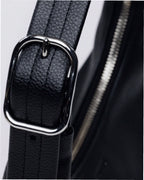 Mini Recycled Leather Shoulder Bag - Black