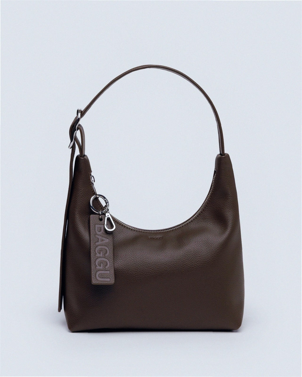 Mini Recycled Leather Shoulder Bag - Brown