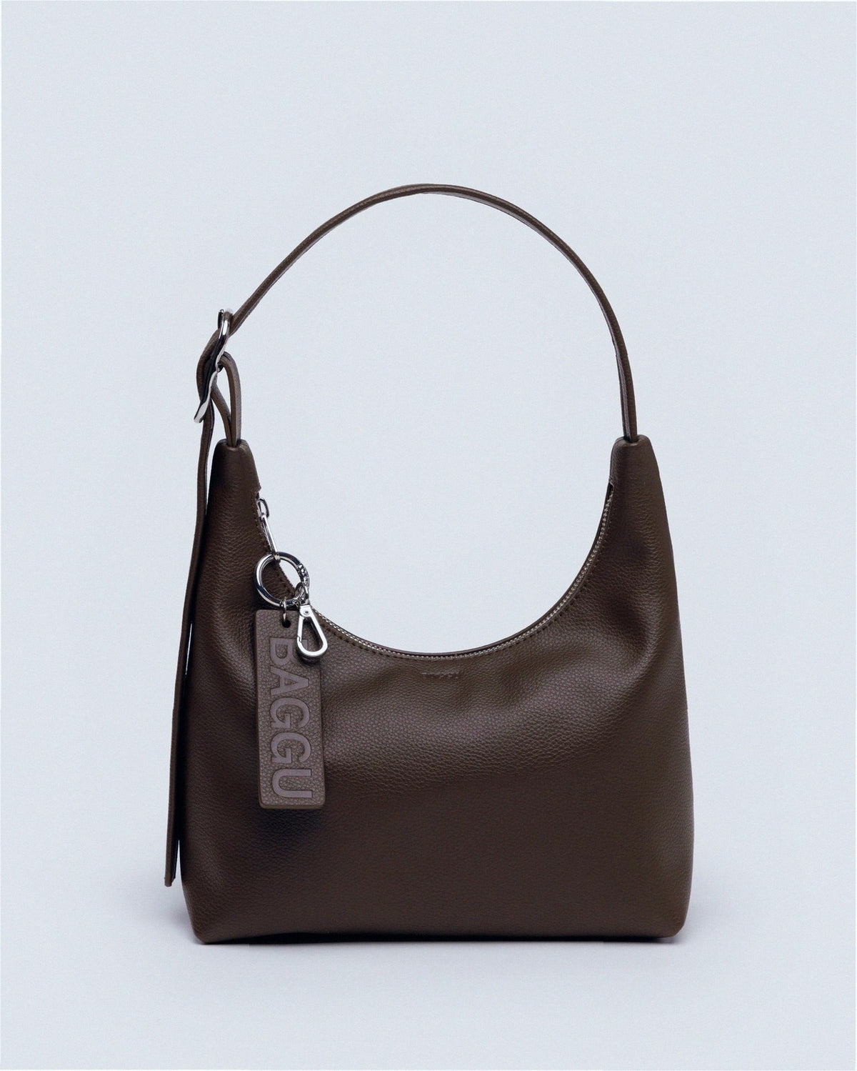 Mini Recycled Leather Shoulder Bag - Brown