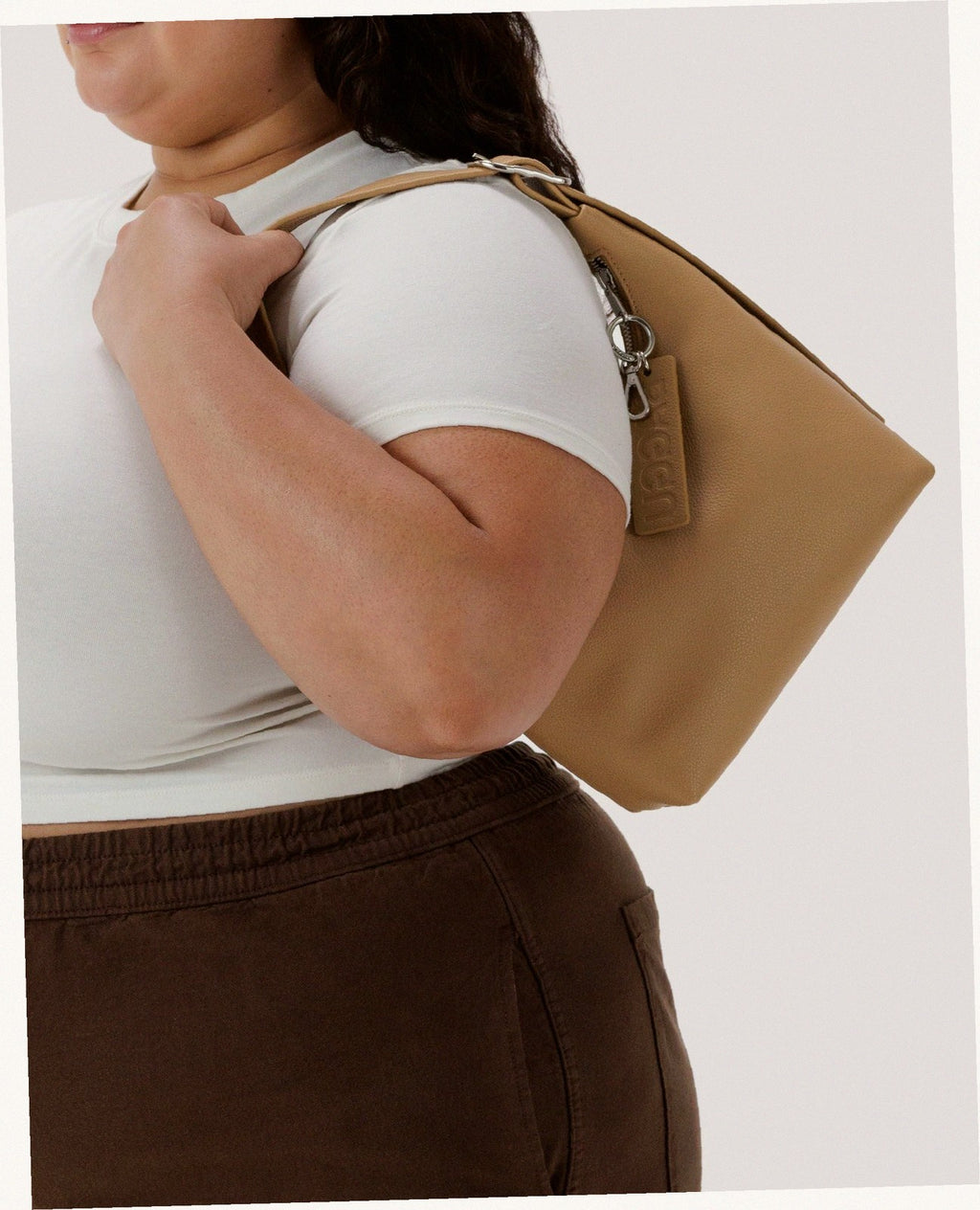 Mini Recycled Leather Shoulder Bag - Dune