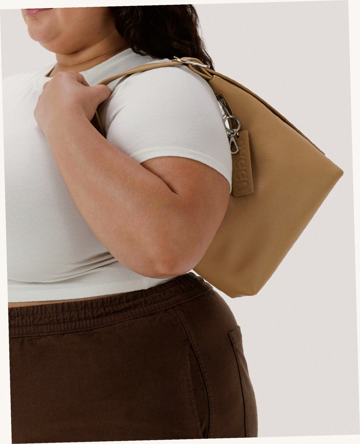Mini Recycled Leather Shoulder Bag - Dune