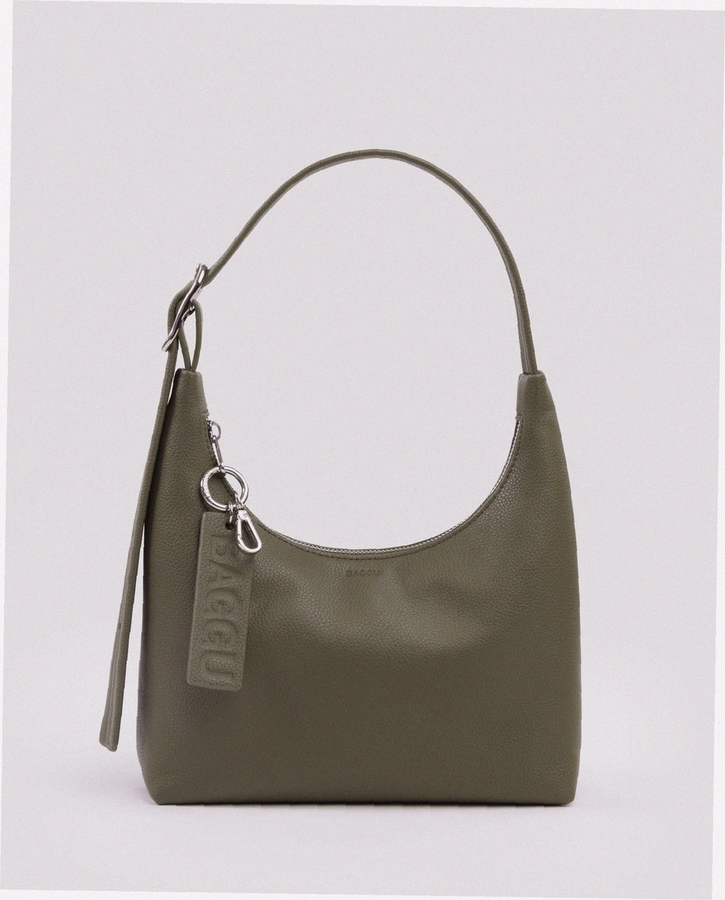 Mini Recycled Leather Shoulder Bag - Loden