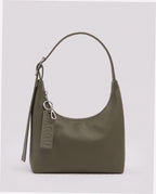 Mini Recycled Leather Shoulder Bag - Loden