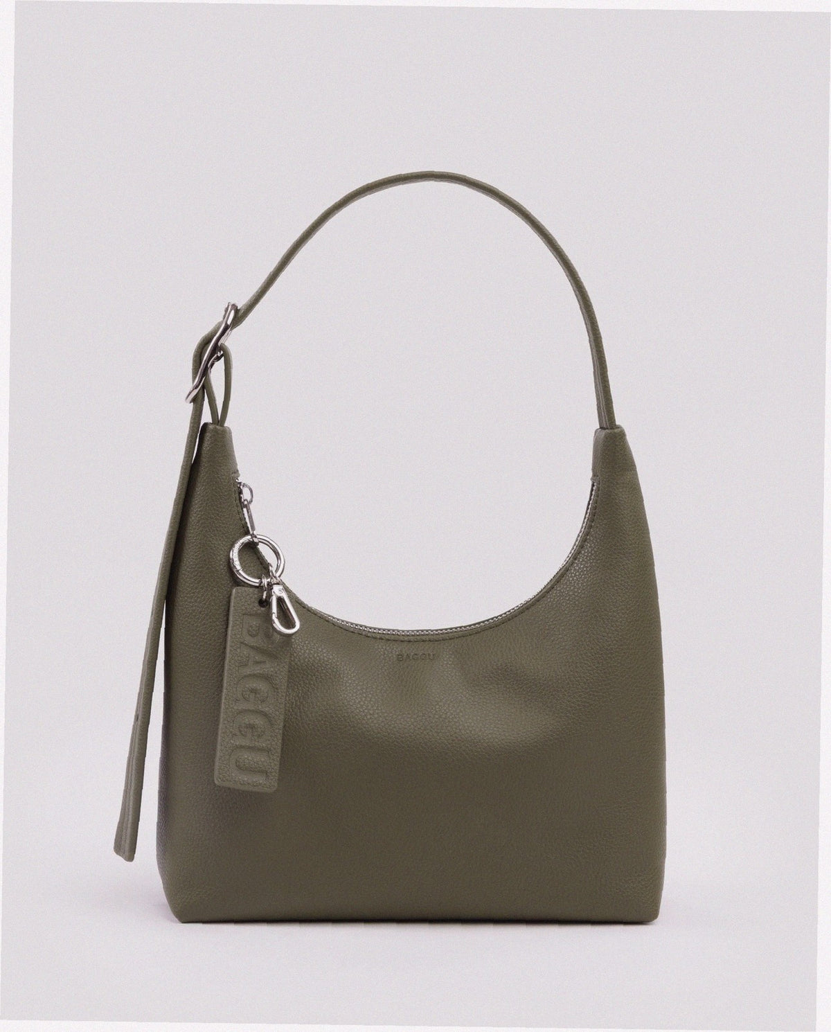 Mini Recycled Leather Shoulder Bag - Loden