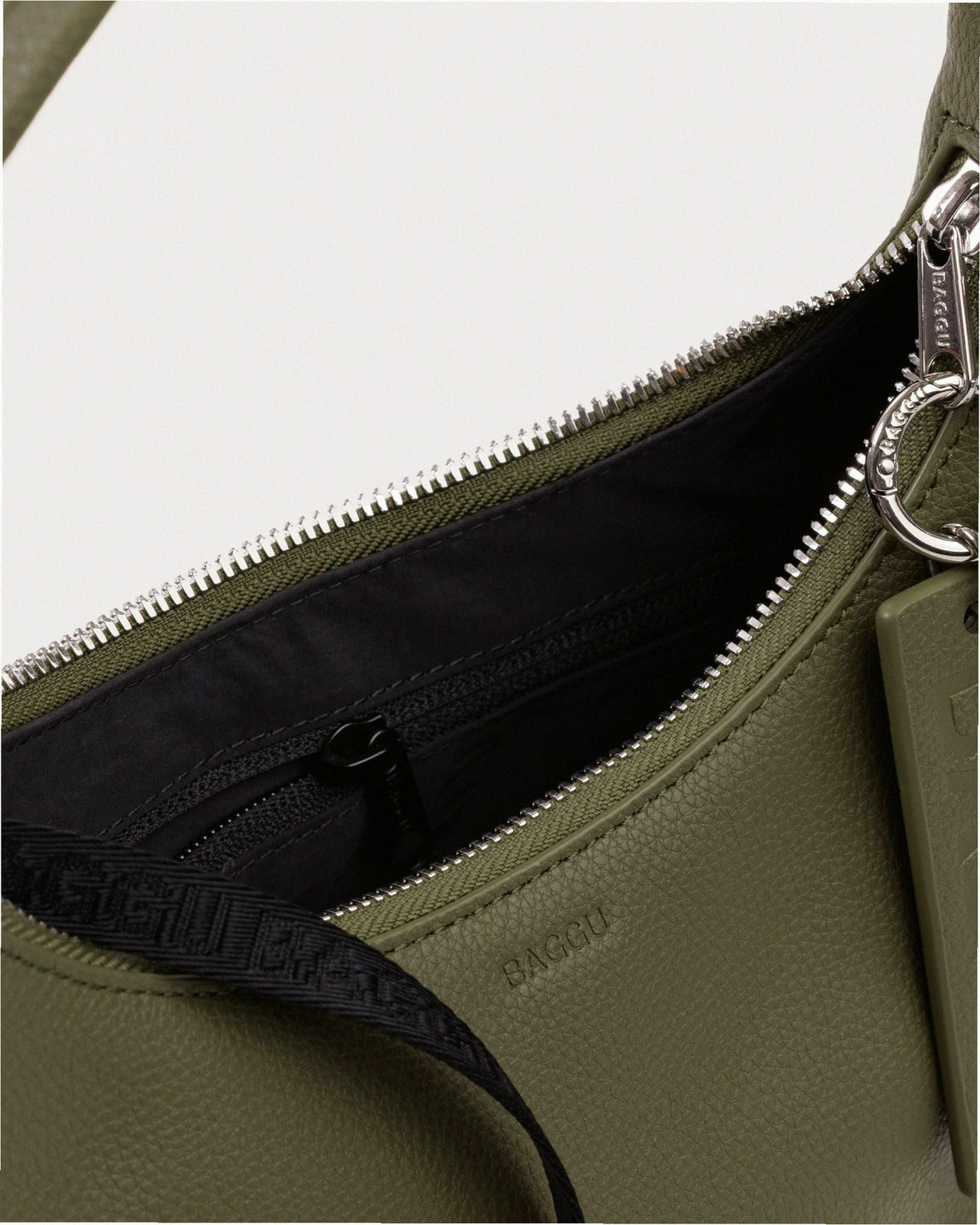 Mini Recycled Leather Shoulder Bag - Loden
