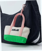 MOMA Tote Charm - Pink Green
