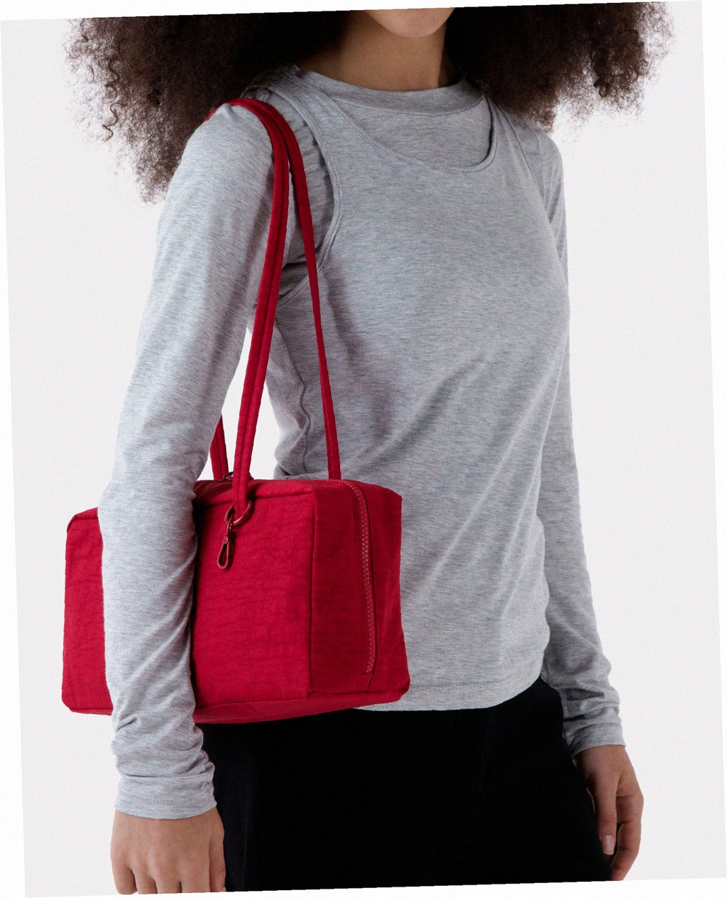 Nylon Bowler Bag - Cherry