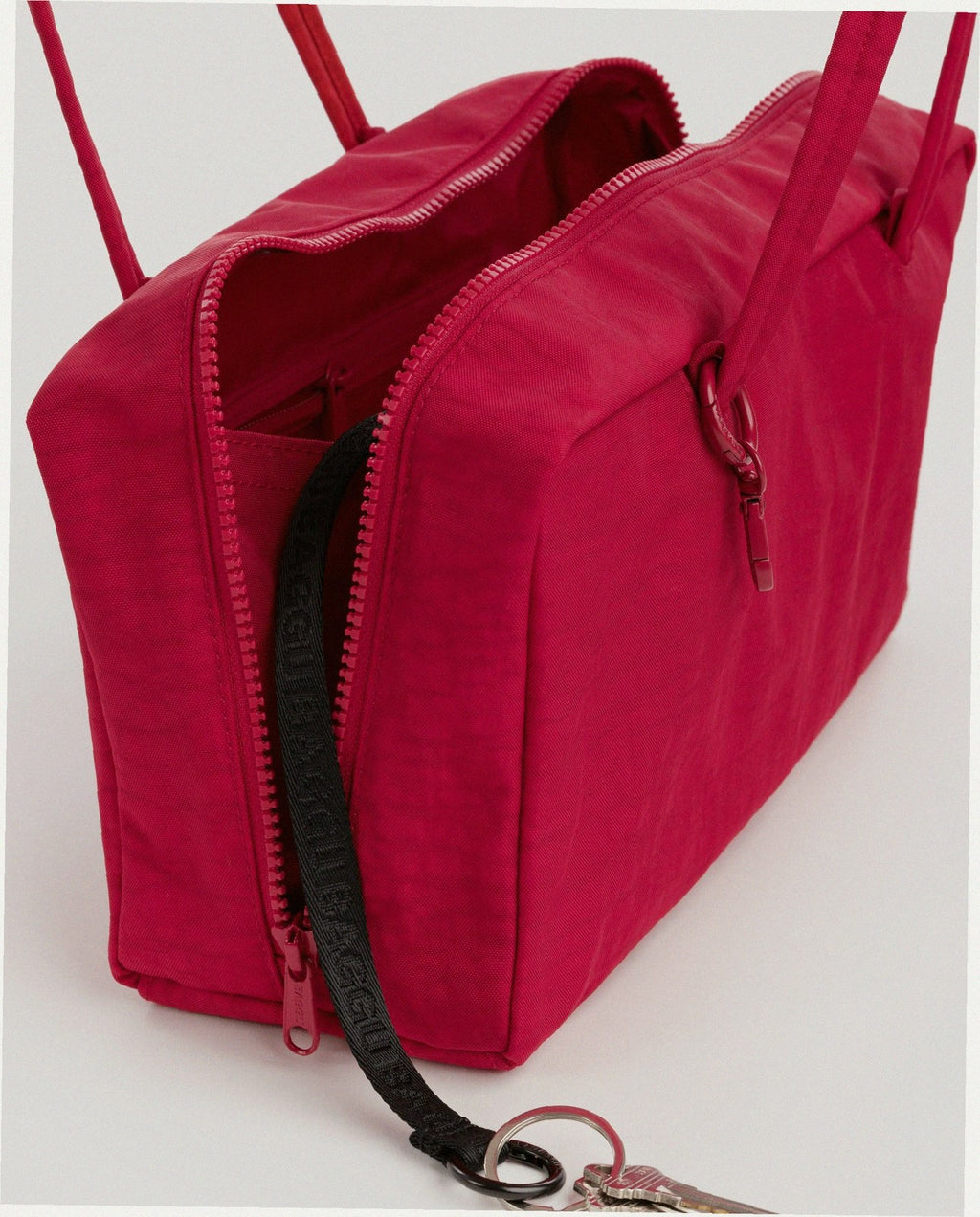 Nylon Bowler Bag - Cherry