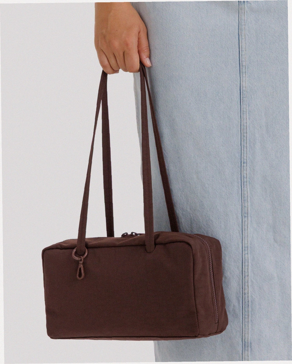 Nylon Bowler Bag - Coffee