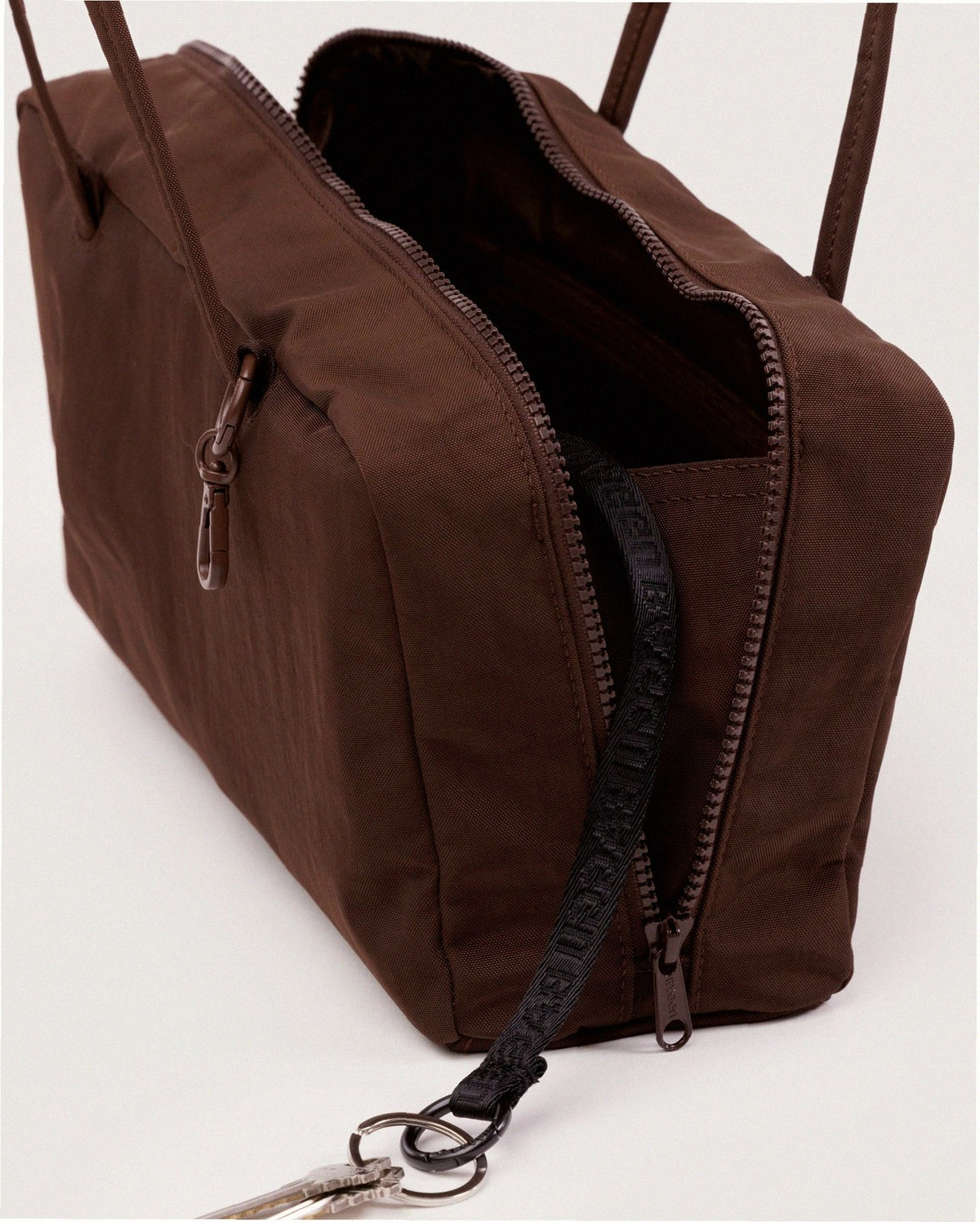 Nylon Bowler Bag - Coffee
