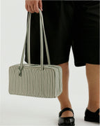 Nylon Bowler Bag - Sage Stripe