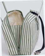 Nylon Bowler Bag - Sage Stripe