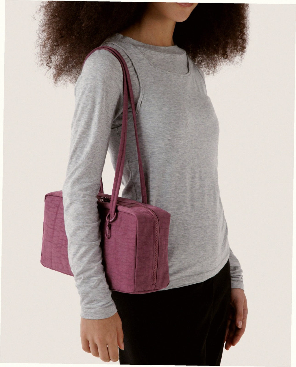 Nylon Bowler Bag - Wild Plum