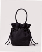 Nylon Drawstring Bag - Black