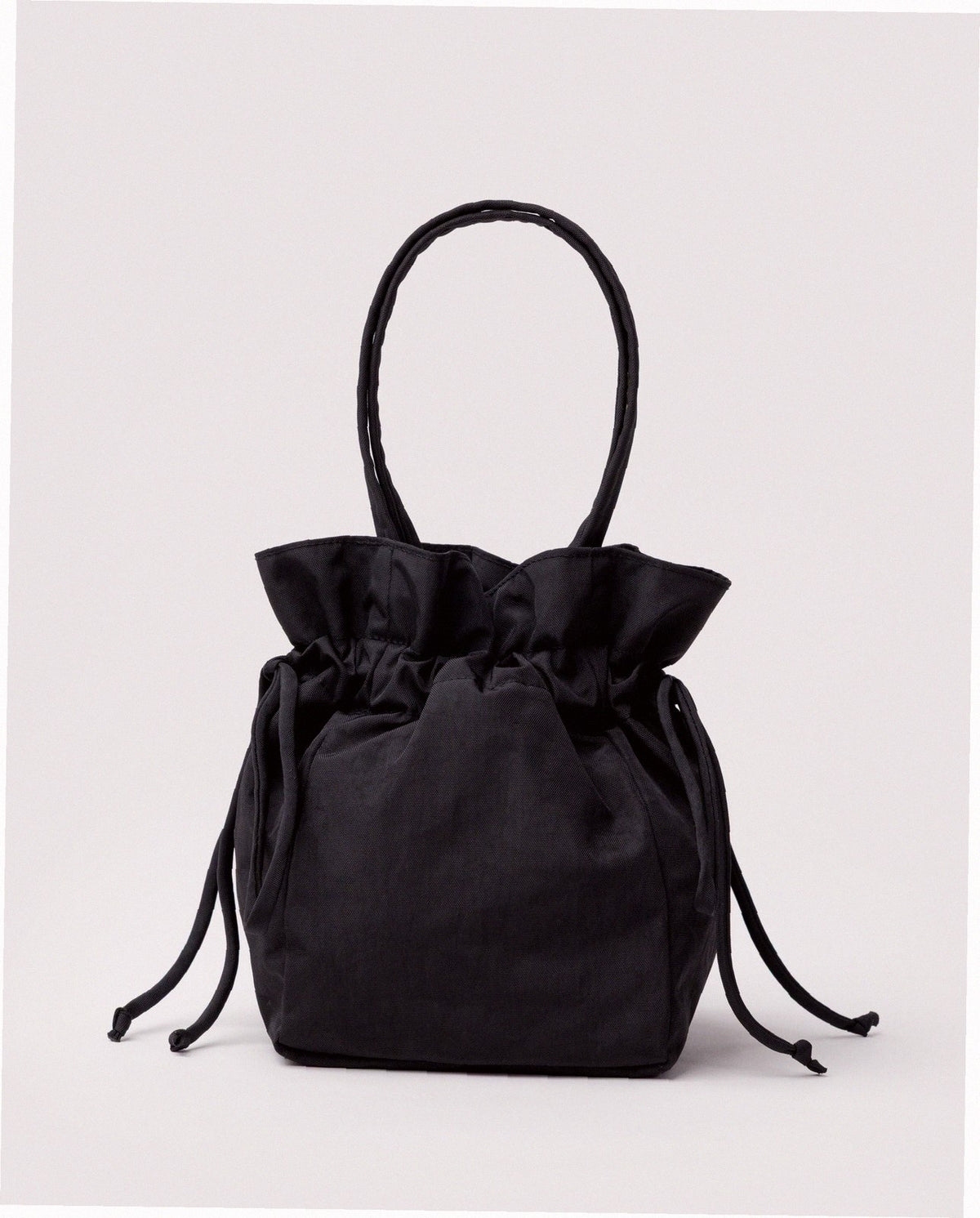 Nylon Drawstring Bag - Black
