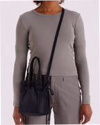 Nylon Drawstring Bag - Black
