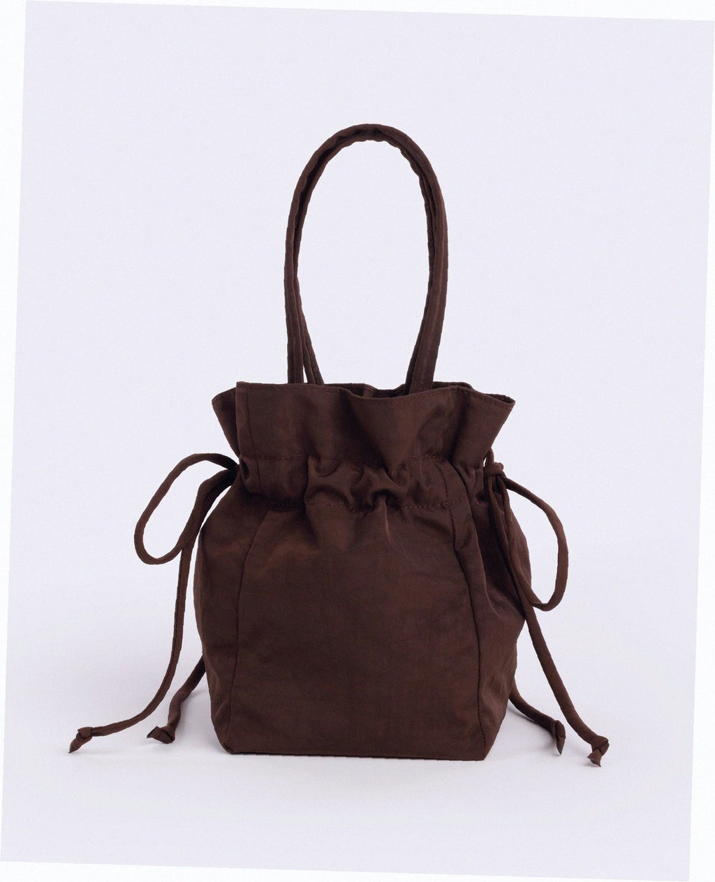 Nylon Drawstring Bag - Coffee