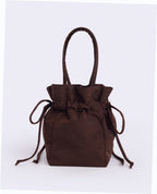 Nylon Drawstring Bag - Coffee