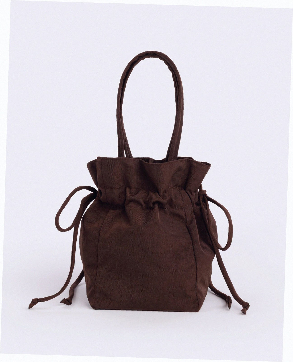 Nylon Drawstring Bag - Coffee