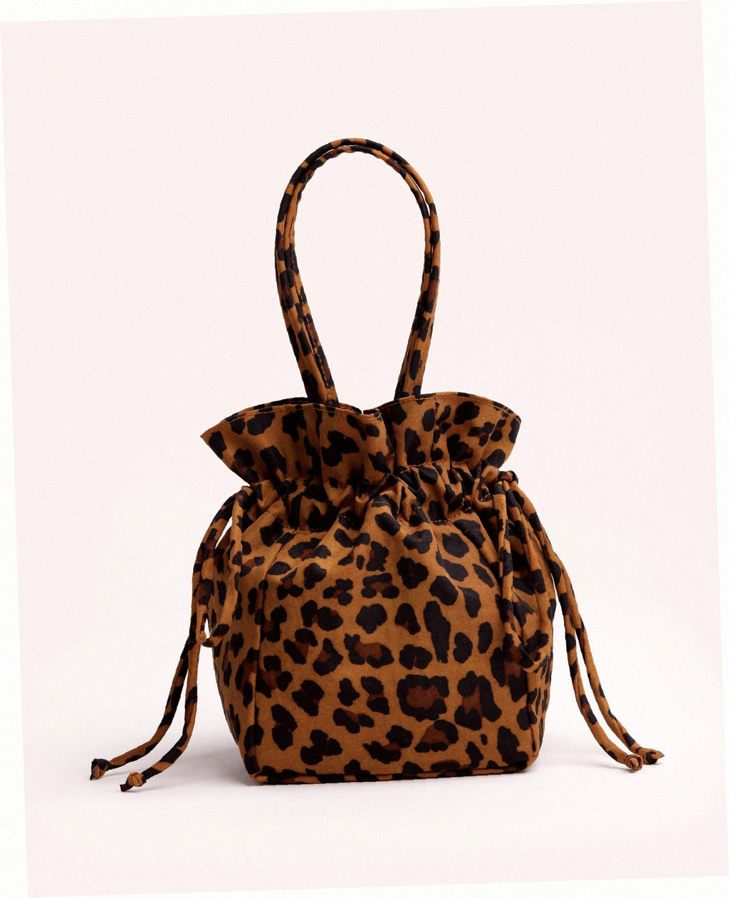 Nylon Drawstring Bag - Leopard