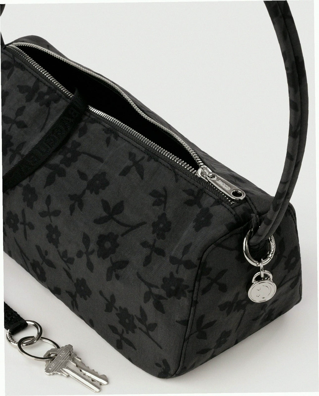 Nylon Loaf Bag - Charcoal Ditsy Floral