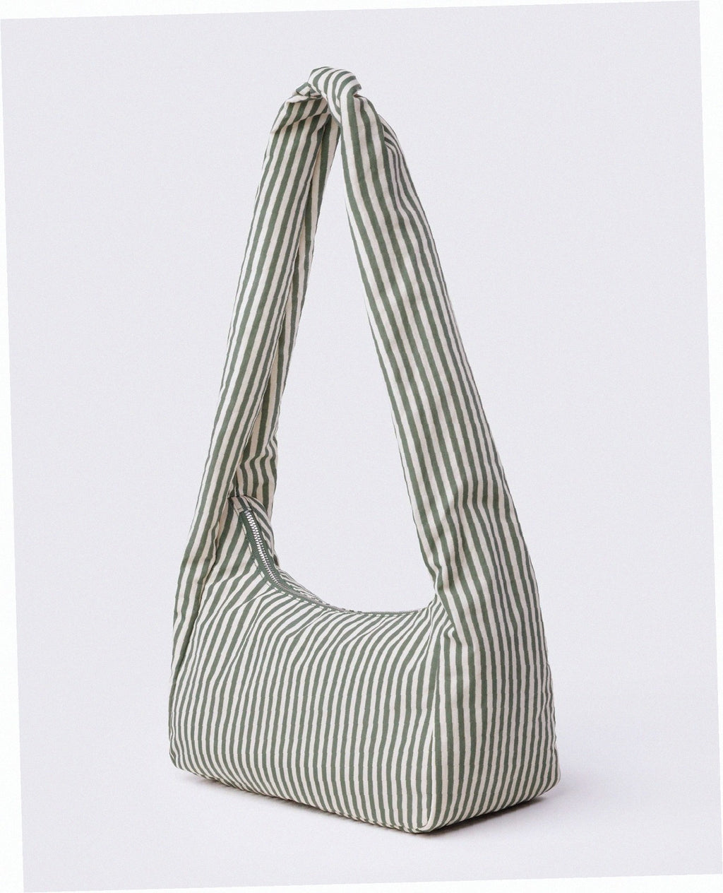 Nylon Meringue Bag - Sage Stripe