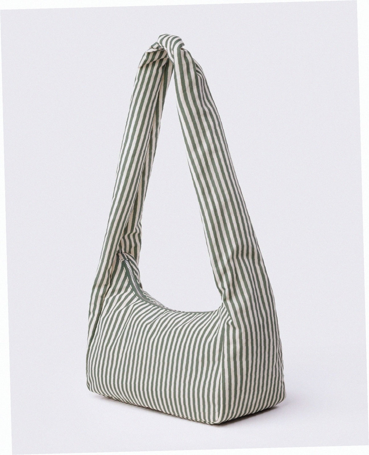 Nylon Meringue Bag - Sage Stripe