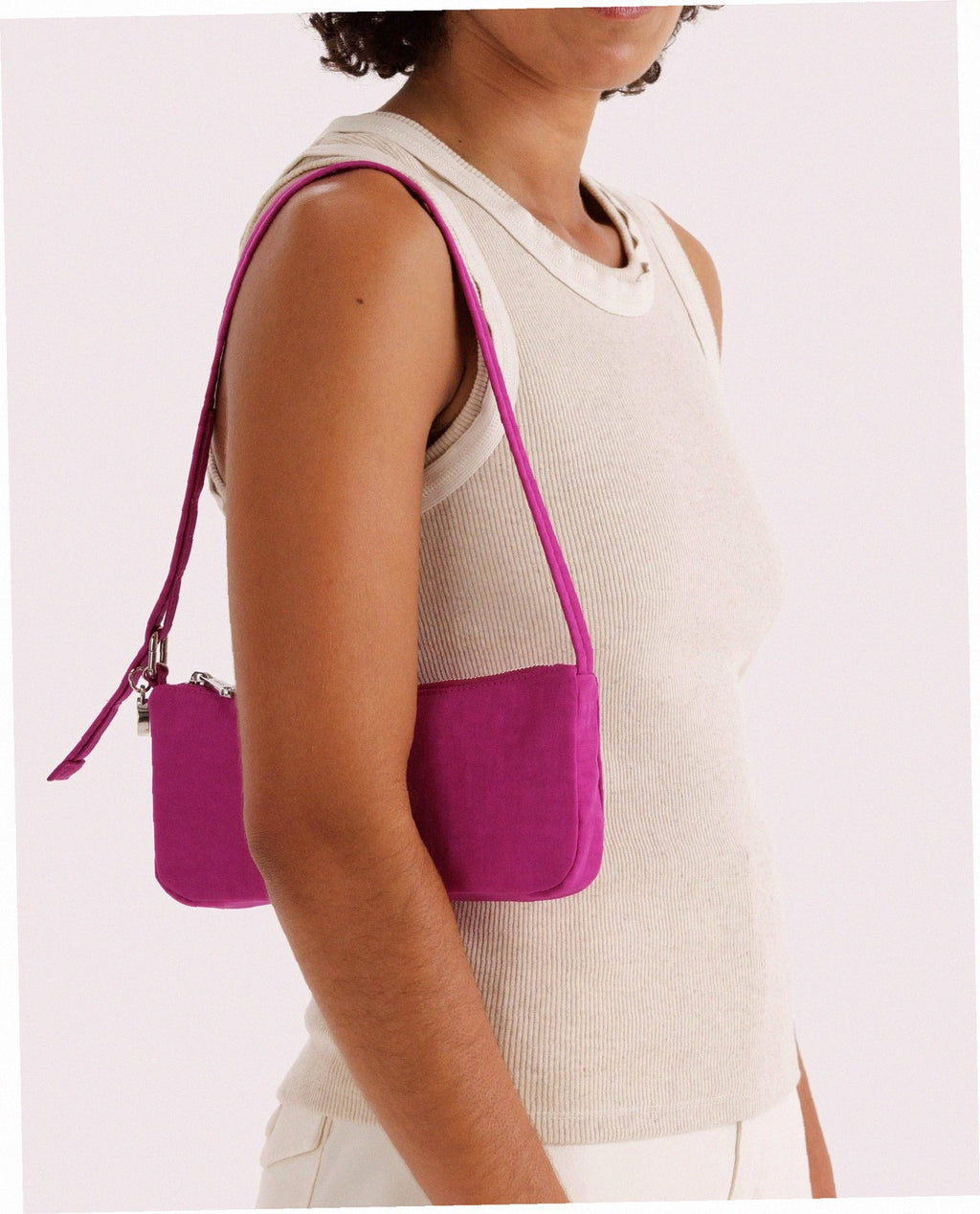 Nylon Pochette - Deep Fuchsia