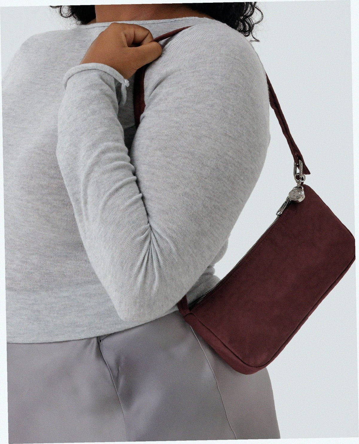 Nylon Pochette - Mahogany