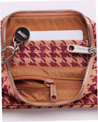 Nylon Pochette - Tan Houndstooth