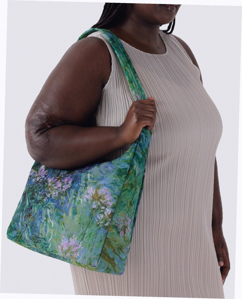 Nylon Shoulder Bag - Agapanthus Claude Monet