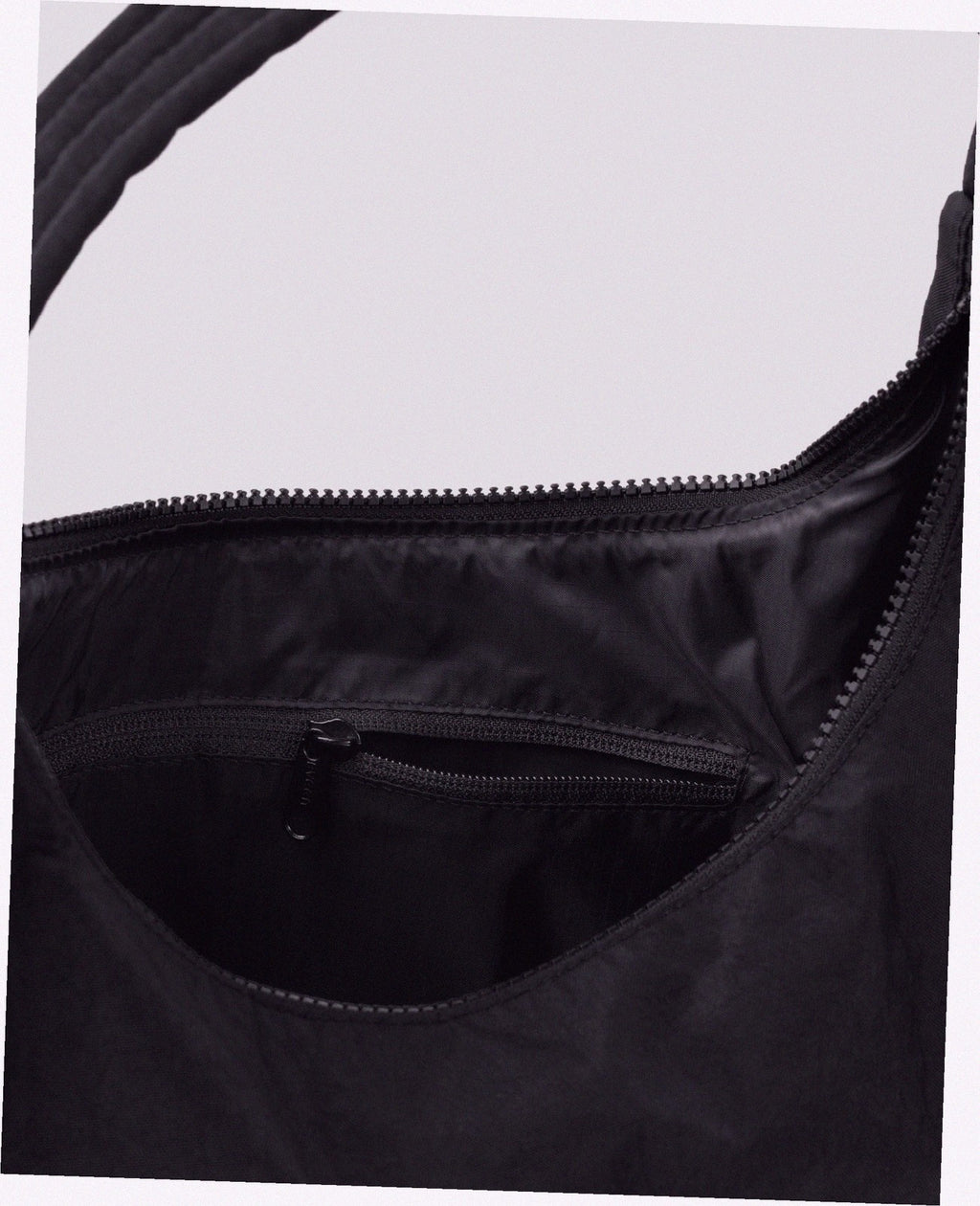 Nylon Shoulder Bag - Black