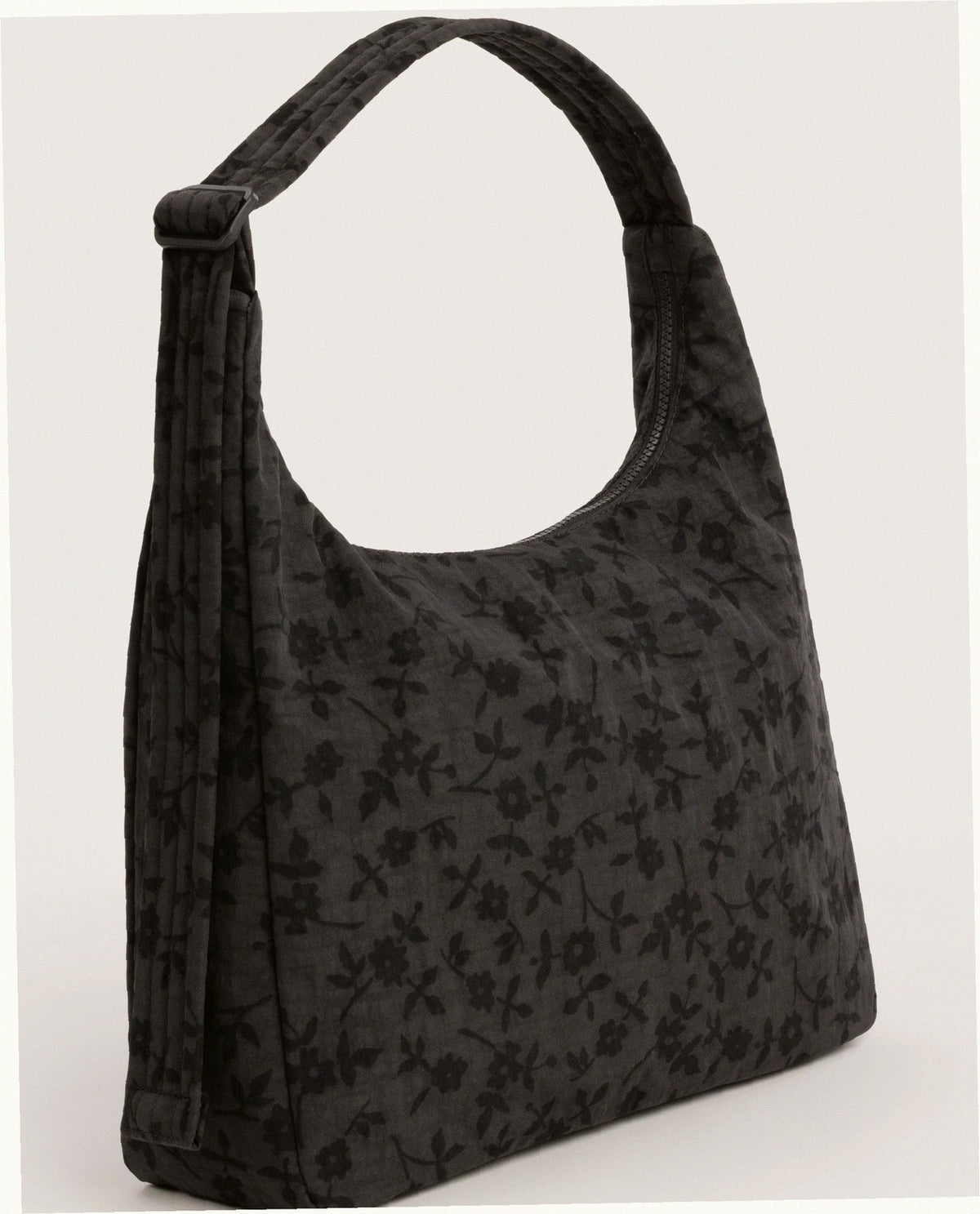 Nylon Shoulder Bag - Charcoal Ditsy Floral