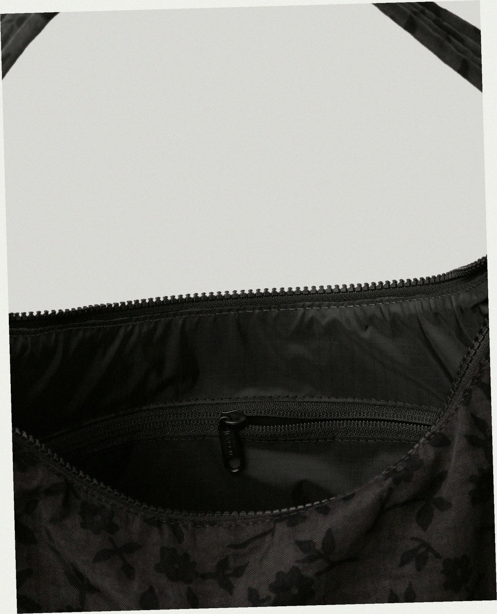 Nylon Shoulder Bag - Charcoal Ditsy Floral