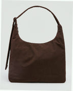 Nylon Shoulder Bag - Coffee