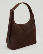 Nylon Shoulder Bag - Coffee