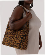 Nylon Shoulder Bag - Leopard