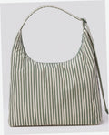 Nylon Shoulder Bag - Sage Stripe