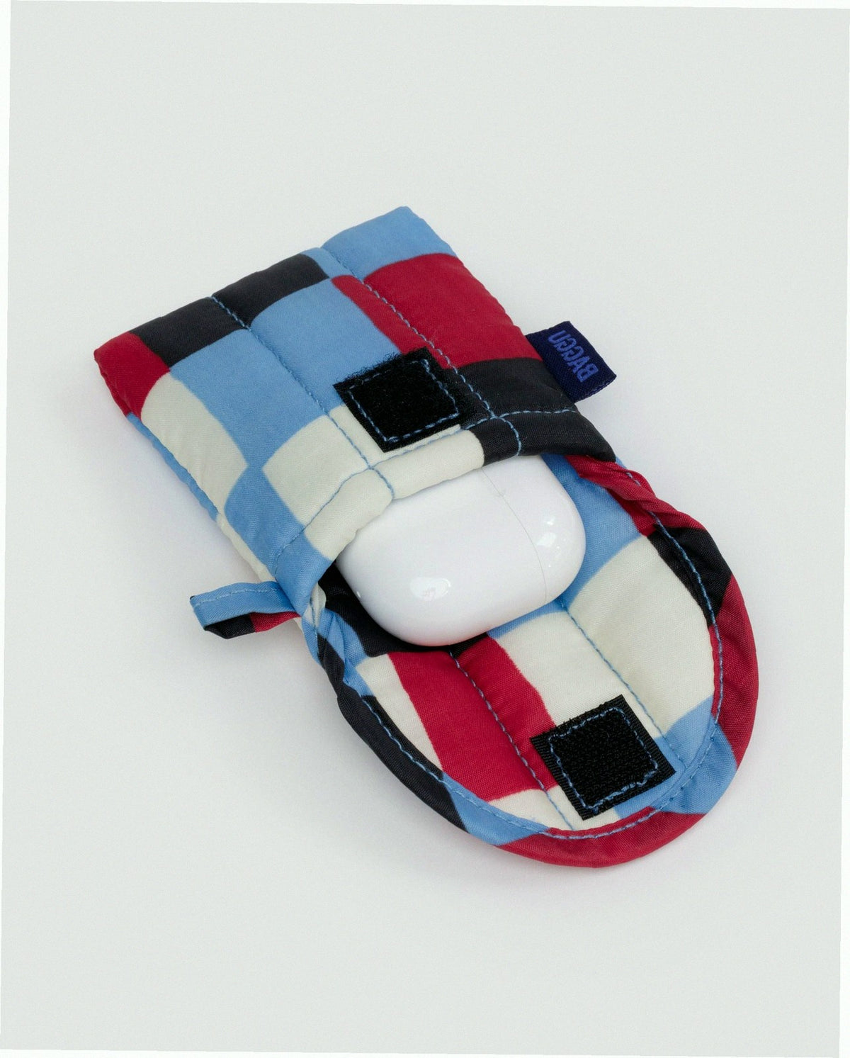 Puffy Earbud Case - Painted Check