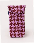 Puffy Glasses Sleeve - Pink Houndstooth