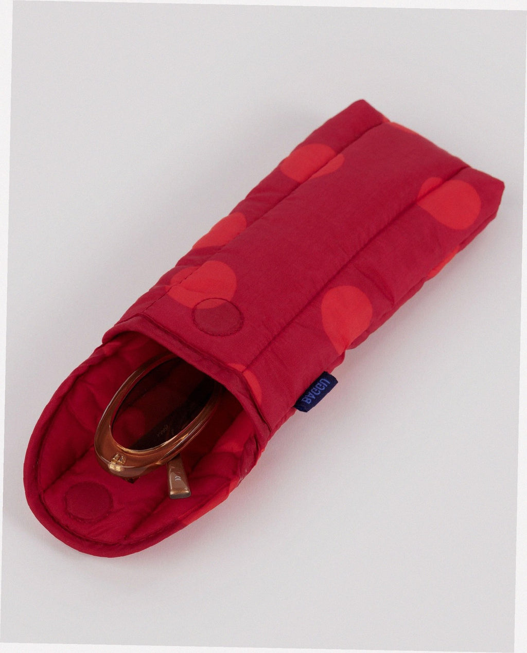 Puffy Glasses Sleeve - Red Polka Dot