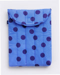 Puffy 13 Inch Laptop Sleeve - Blue Polka Dot